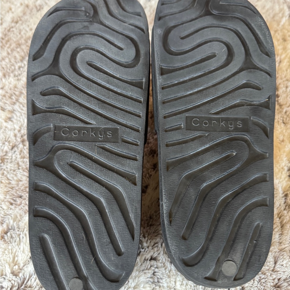 Corkys Black Mules with Comfort Contoured Footbed - Picture 3 of 3